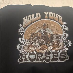 Altar'd State Black 'Hold Your Horses' Sweatshirt